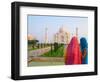 Hindu Women with Colorful Veils at the Taj Mahal, Agra, India-Bill Bachmann-Framed Photographic Print