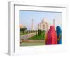 Hindu Women with Colorful Veils at the Taj Mahal, Agra, India-Bill Bachmann-Framed Photographic Print