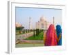 Hindu Women with Colorful Veils at the Taj Mahal, Agra, India-Bill Bachmann-Framed Photographic Print