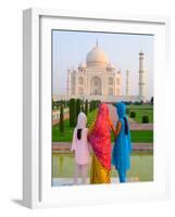 Hindu Women with Veils in the Taj Mahal, Agra, India-Bill Bachmann-Framed Photographic Print