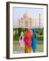 Hindu Women with Veils in the Taj Mahal, Agra, India-Bill Bachmann-Framed Photographic Print