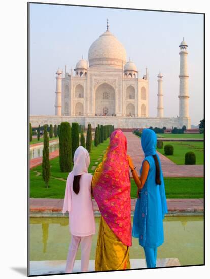 Hindu Women with Veils in the Taj Mahal, Agra, India-Bill Bachmann-Mounted Photographic Print