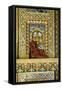 Hinduism: Small Reclining Ganesha (Elephant-Headed Deity) Statue on Ornate Gilded and Mirrored Wall-null-Framed Stretched Canvas