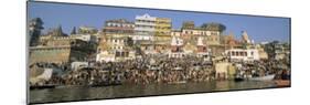 Hindus Bathing in Early Morning in Holy River Ganges Along Dasaswamedh Ghat, Varanasi, India-Gavin Hellier-Mounted Photographic Print