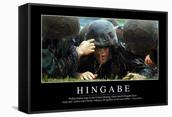 Hingabe: Motivationsposter Mit Inspirierendem Zitat-null-Framed Stretched Canvas