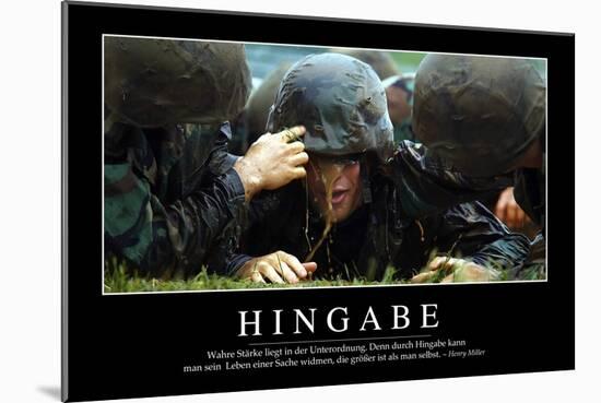 Hingabe: Motivationsposter Mit Inspirierendem Zitat-null-Mounted Premium Photographic Print