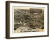 Hingham, Massachusetts - Panoramic Map-Lantern Press-Framed Art Print