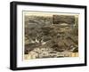 Hingham, Massachusetts - Panoramic Map-Lantern Press-Framed Art Print