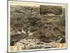 Hingham, Massachusetts - Panoramic Map-Lantern Press-Mounted Art Print