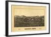 Hinsdale, Massachusetts - Panoramic Map-Lantern Press-Framed Art Print