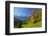 Hintergraseck against Zugspitz Mountain Range, Garmisch-Partenkirchen, Bavaria, Germany-null-Framed Art Print