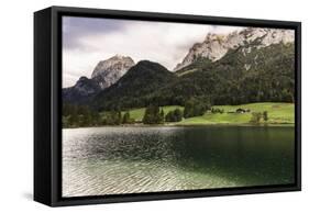 Hintersee, Ramsau, Bavaria, GER: Hintersee High Towering Mts Popular Location For Landscapists-Axel Brunst-Framed Stretched Canvas