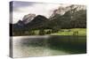 Hintersee, Ramsau, Bavaria, GER: Hintersee High Towering Mts Popular Location For Landscapists-Axel Brunst-Stretched Canvas