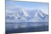 Hiorthfjellet Mountain, Adventfjorden (Advent Bay) Fjord with Sea Ice in Foreground, Svalbard-Stephen Studd-Mounted Photographic Print