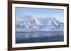 Hiorthfjellet Mountain, Adventfjorden (Advent Bay) Fjord with Sea Ice in Foreground, Svalbard-Stephen Studd-Framed Photographic Print