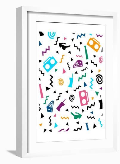 Hip Pop Pattern-Enrique Rodriguez Jr.-Framed Art Print