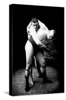 Hip Throw: Russian Wrestlers-null-Stretched Canvas