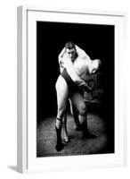 Hip Throw: Russian Wrestlers-null-Framed Art Print