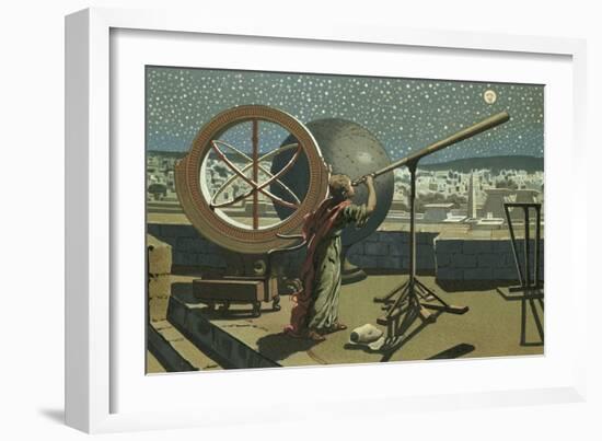 Hipparchus in the Observatory in Alexandria-Josep or Jose Planella Coromina-Framed Giclee Print