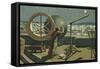 Hipparchus in the Observatory in Alexandria-Josep or Jose Planella Coromina-Framed Stretched Canvas