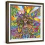 Hippie Chick Swril Glasses-Howie Green-Framed Giclee Print