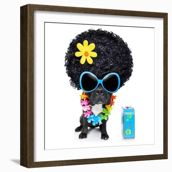 Hippie Dog-Javier Brosch-Framed Photographic Print