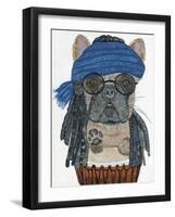 Hippie Frenchie-Melissa Symons-Framed Art Print