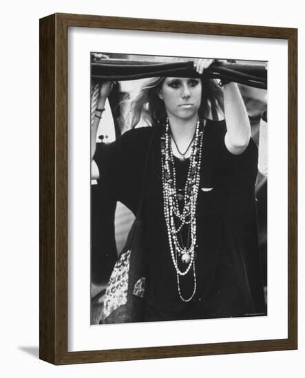 Hippie Girl at Woodstock Music Festival-Bill Eppridge-Framed Photographic Print