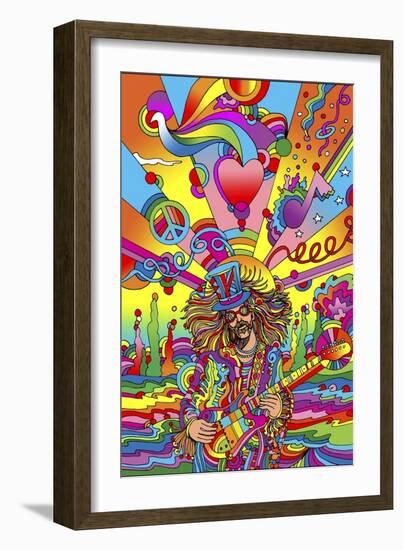 Hippie Musician 3-Howie Green-Framed Giclee Print