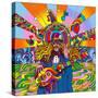 Hippie Musician-Howie Green-Stretched Canvas