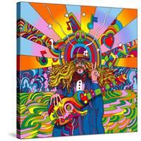 Hippie Musician-Howie Green-Stretched Canvas