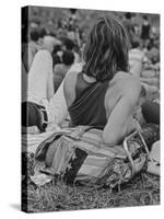 Hippies at Woodstock Music Festival-null-Stretched Canvas