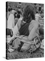 Hippies at Woodstock Music Festival-null-Stretched Canvas