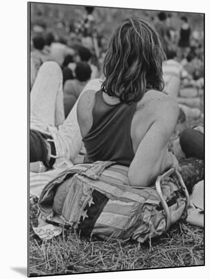 Hippies at Woodstock Music Festival-null-Mounted Premium Photographic Print