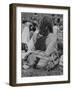 Hippies at Woodstock Music Festival-null-Framed Photographic Print