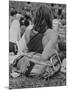 Hippies at Woodstock Music Festival-null-Mounted Photographic Print