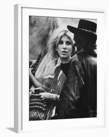 Hippies at Woodstock Music Festival-null-Framed Photographic Print