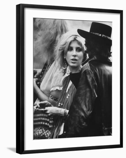 Hippies at Woodstock Music Festival-null-Framed Photographic Print