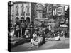 Hippies, Piccadilly 1969-null-Stretched Canvas