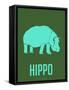 Hippo Blue-NaxArt-Framed Stretched Canvas