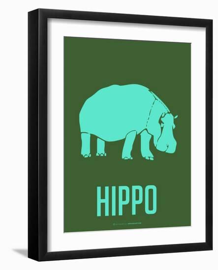 Hippo Blue-NaxArt-Framed Art Print