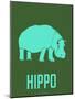 Hippo Blue-NaxArt-Mounted Art Print