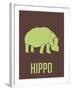 Hippo Green-NaxArt-Framed Art Print