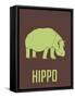 Hippo Green-NaxArt-Framed Stretched Canvas