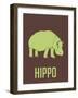 Hippo Green-NaxArt-Framed Art Print