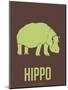 Hippo Green-NaxArt-Mounted Art Print