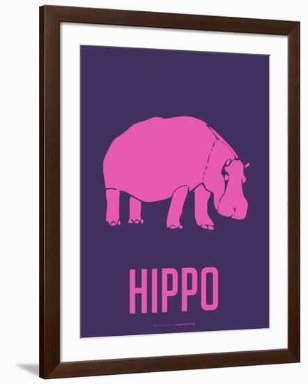 Hippo Pink-NaxArt-Framed Art Print