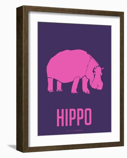 Hippo Pink-NaxArt-Framed Art Print