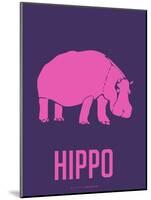 Hippo Pink-NaxArt-Mounted Art Print