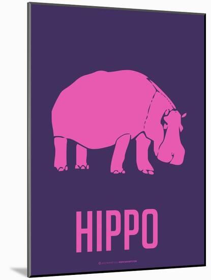 Hippo Pink-NaxArt-Mounted Art Print